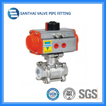 Sanitary with Encapsulated Seal, Stainless Steel Pneumatic Ball Valve
